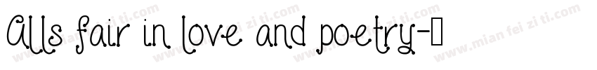 Alls fair in love and poetry字体转换